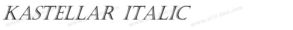 Kastellar Italic字体转换